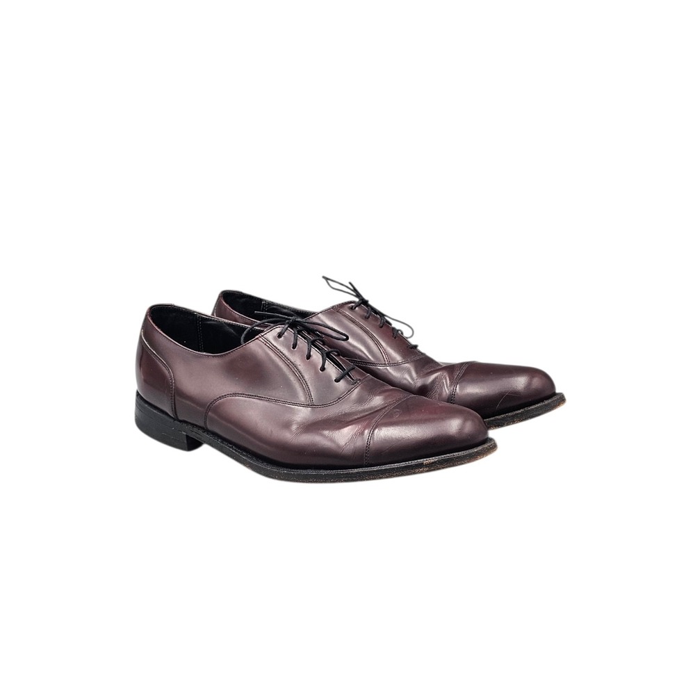 Florsheim Imperial Mens 13 D Burgundy Leather Cap Toe Oxford Shoes Royale